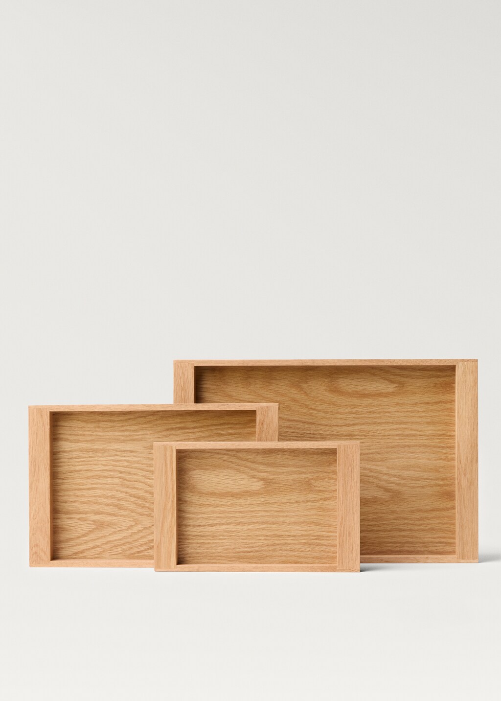 Medium rectangular wooden tray - Brown