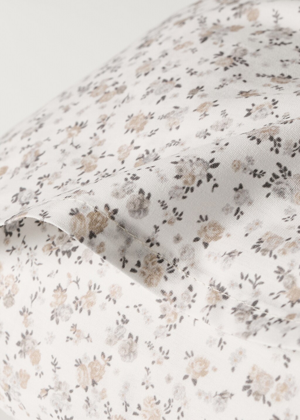 Cotton percale printed children's pillowcase 30x50 cm - Grey