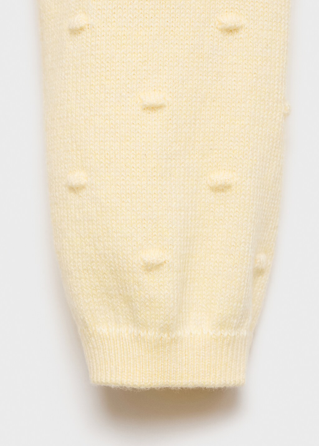 Embroidered knit cardigan - Pastel Yellow