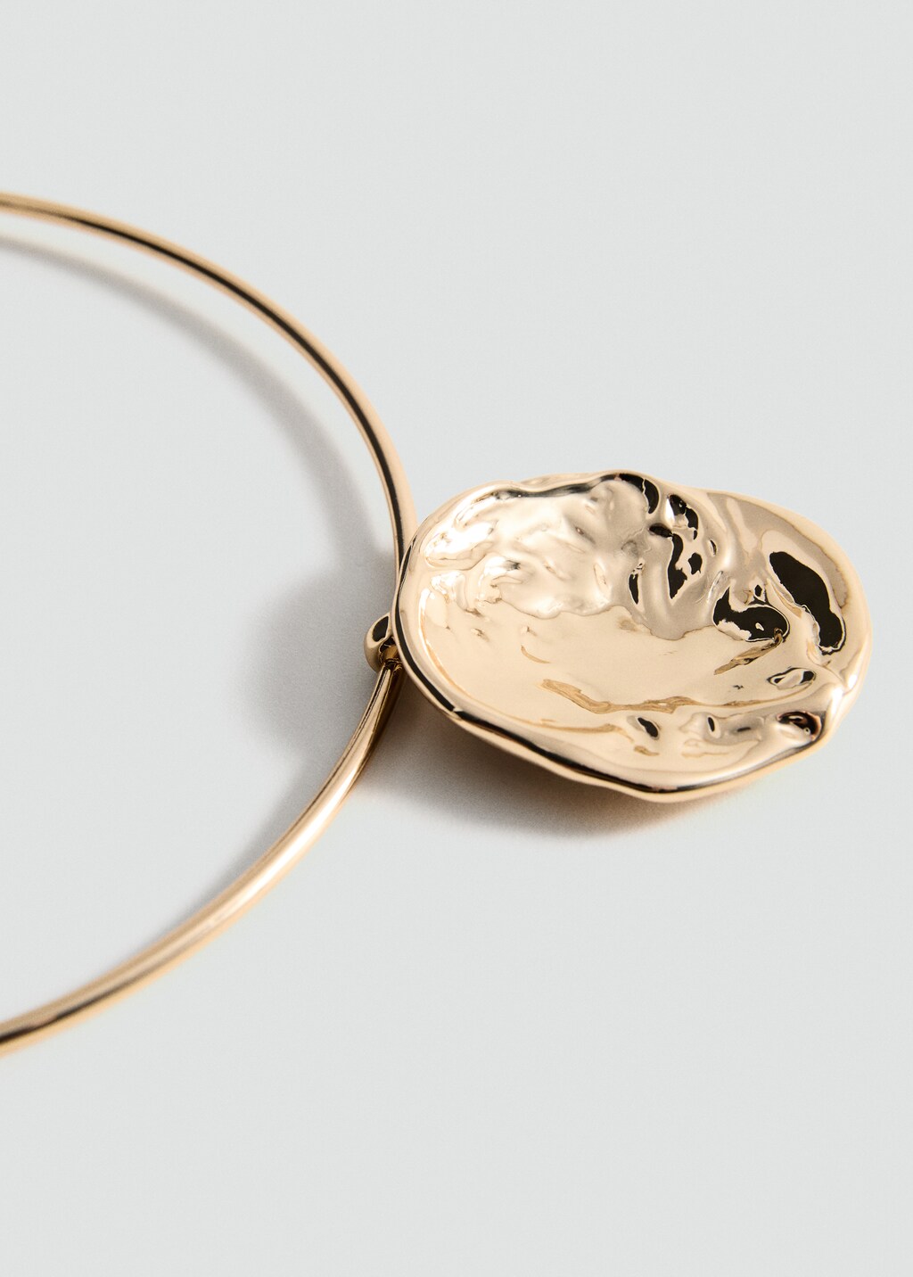 Rigid circular-design necklace - Gold