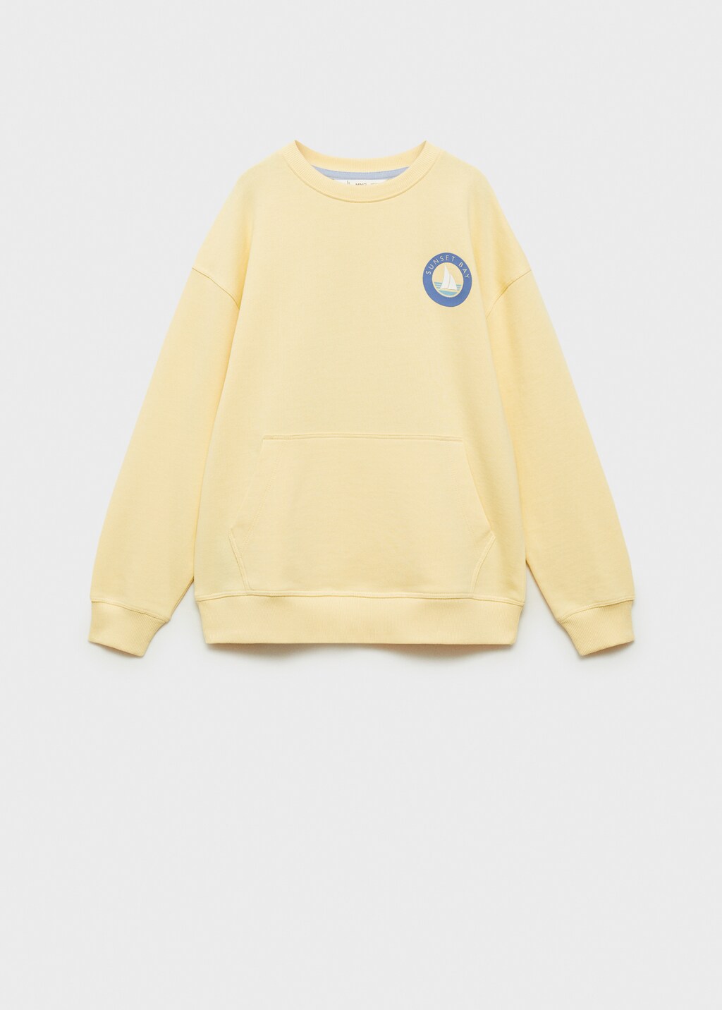 Cotton-blend printed sweatshirt - Yellow