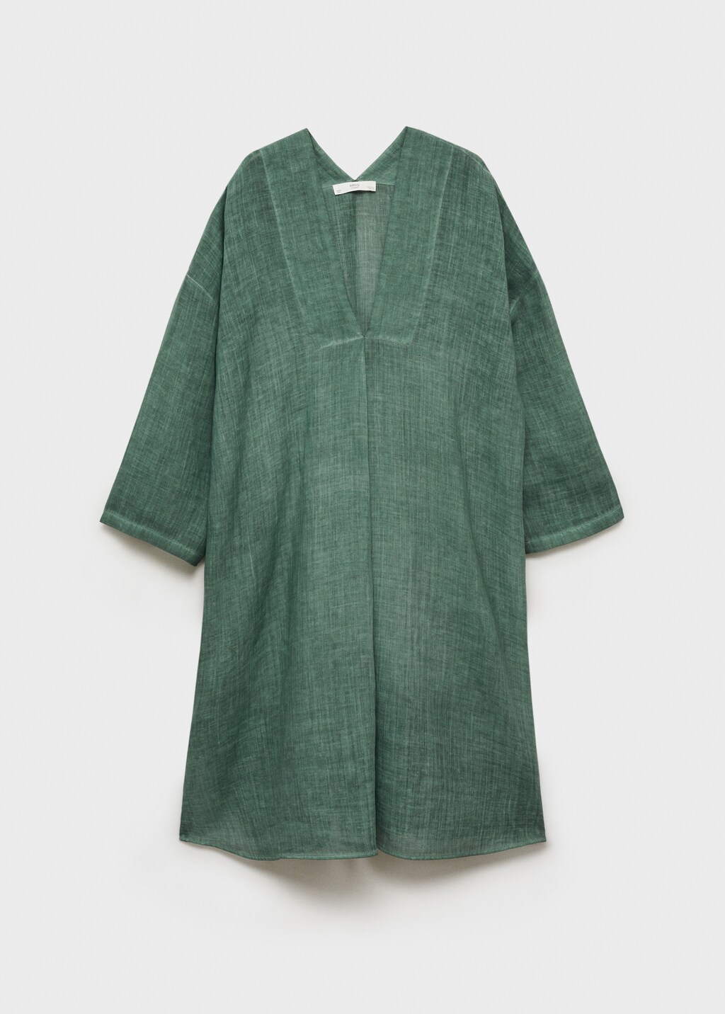 Overdyed ramie kaftan - Plum