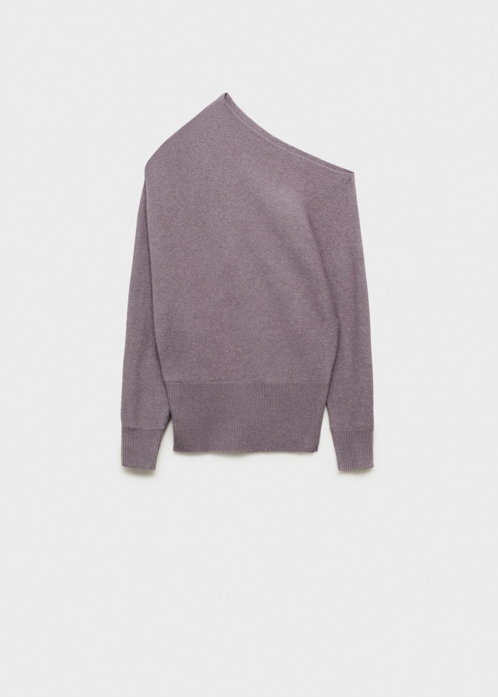 Asymmetrical wool-blend sweater - Light/Pastel Purple