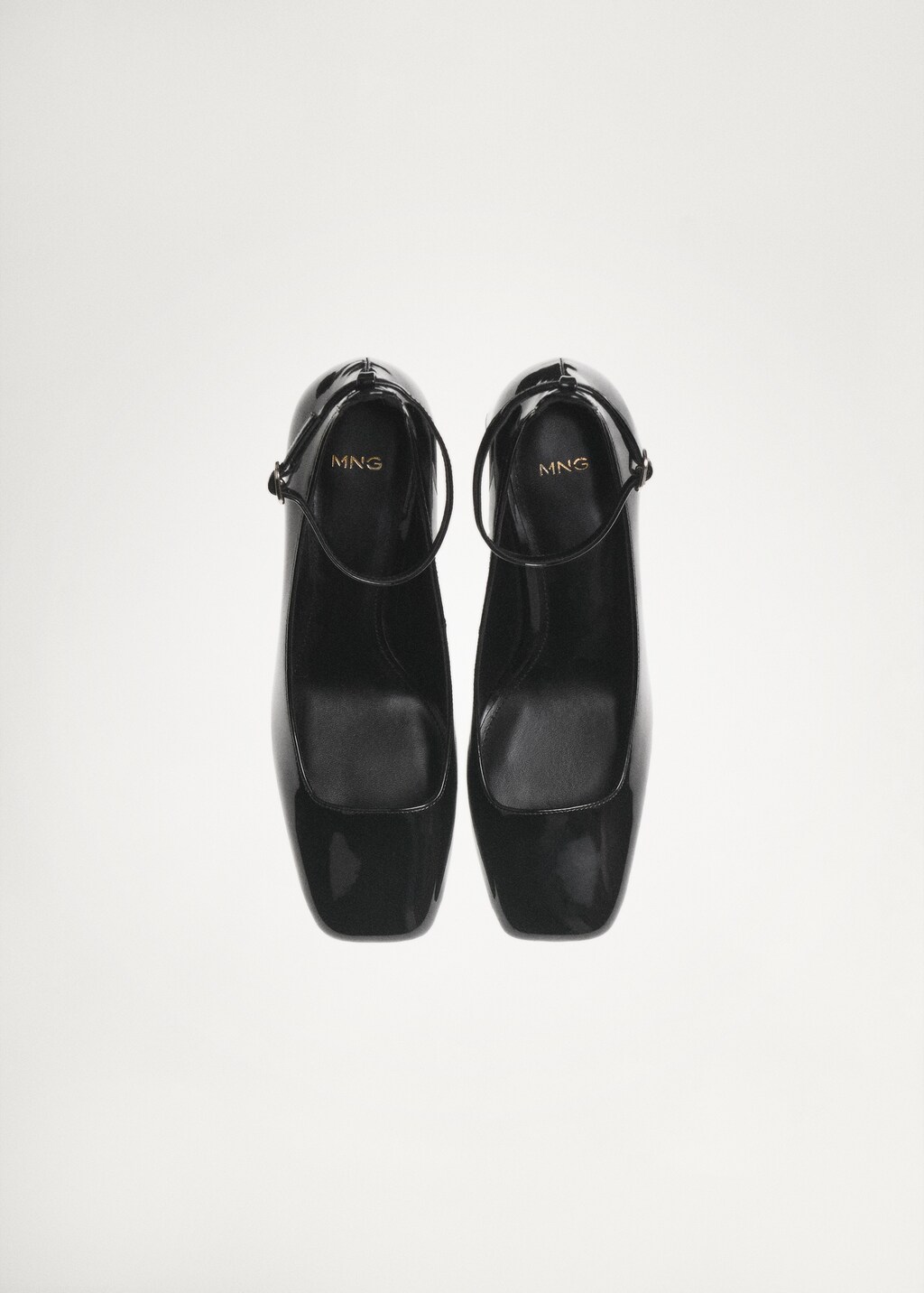 Patent leather-effect heeled shoes - Black