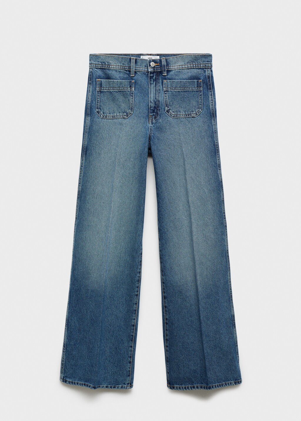 Wideleg jeans with pockets - Dark Blue