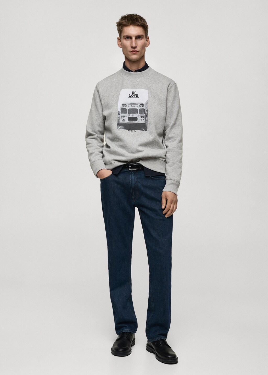 Graphic-print cotton sweatshirt - Dark Heather Grey