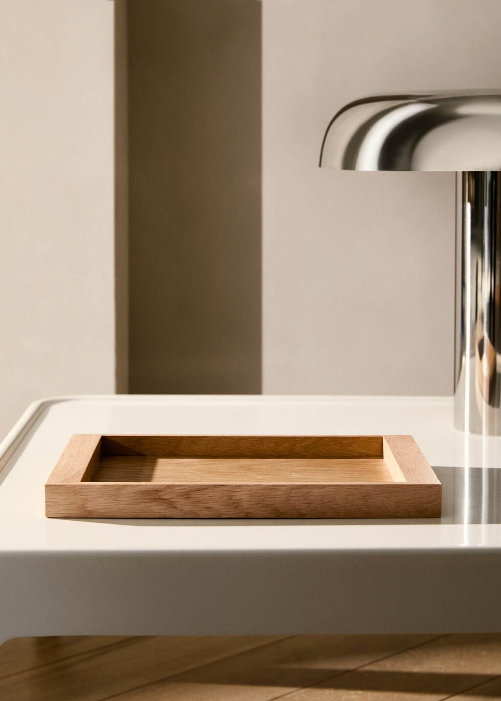 Medium rectangular wooden tray - Brown