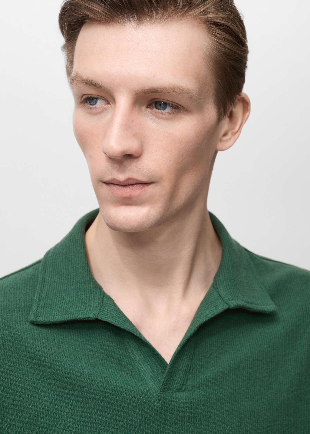 Regular-fit textured polo shirt - Ecru