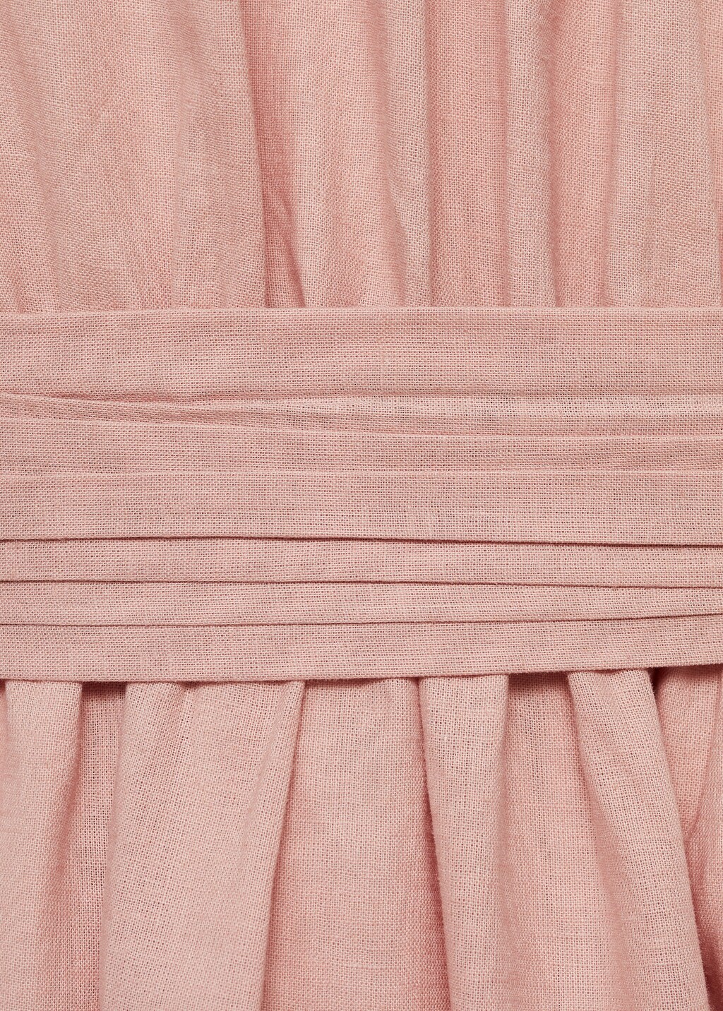 Linen dress with back opening - Pink