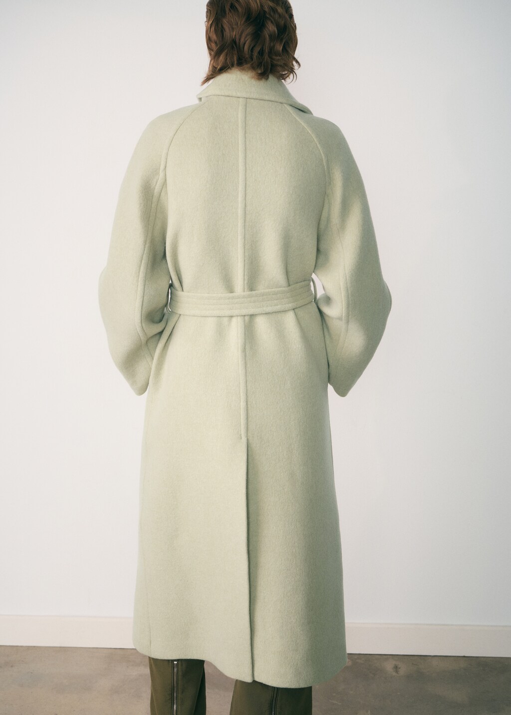Woollen coat with belt - Vanilla