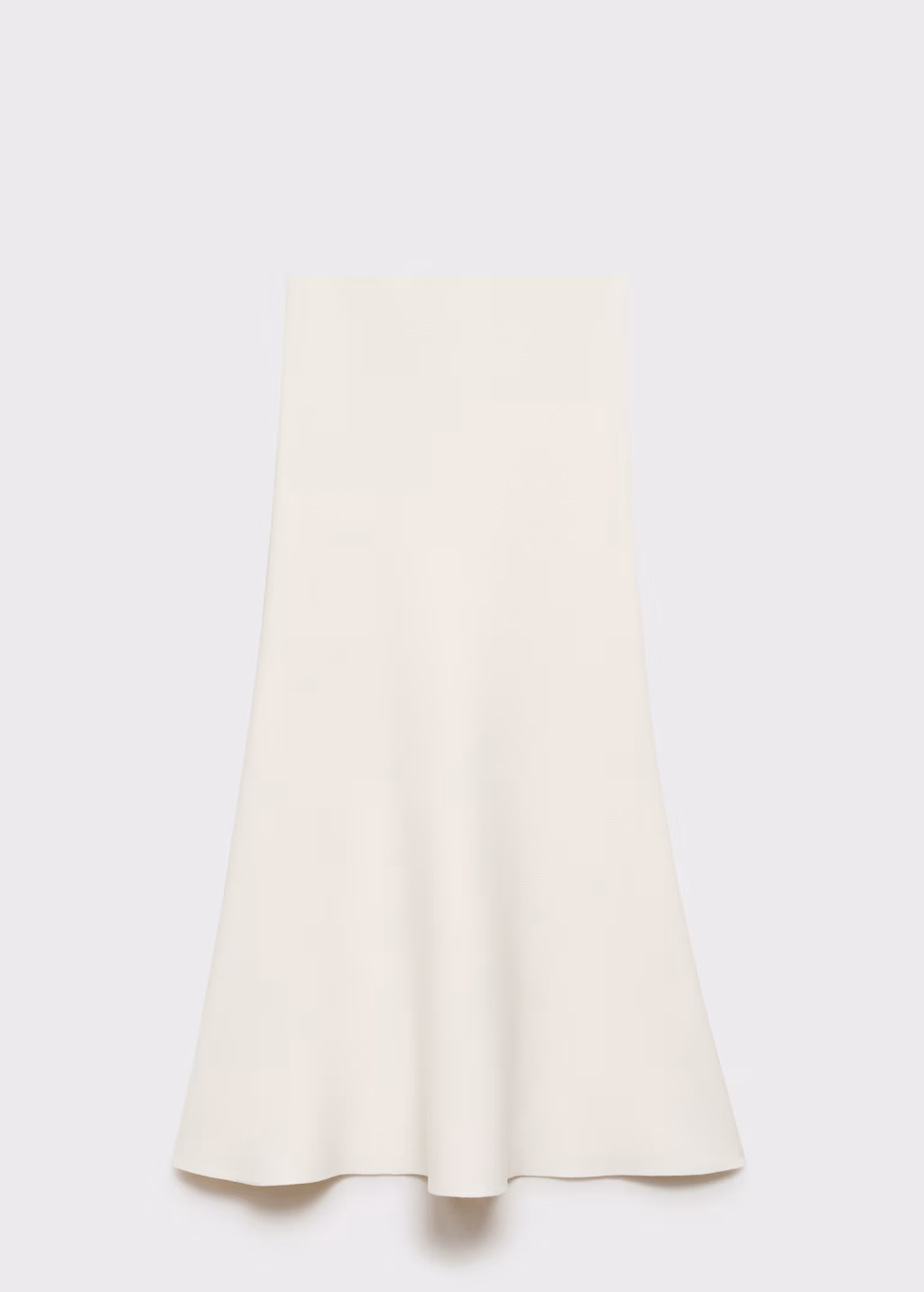 Flared knitted skirt - Ecru