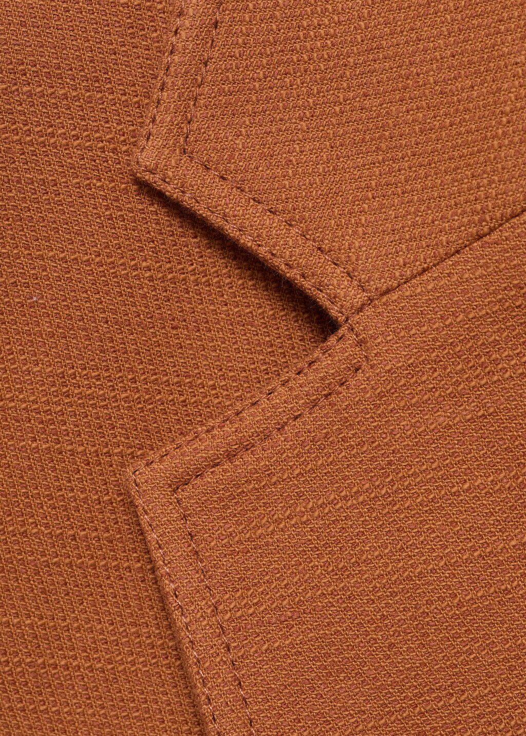 Cotton and linen-blend suit jacket - Caramel