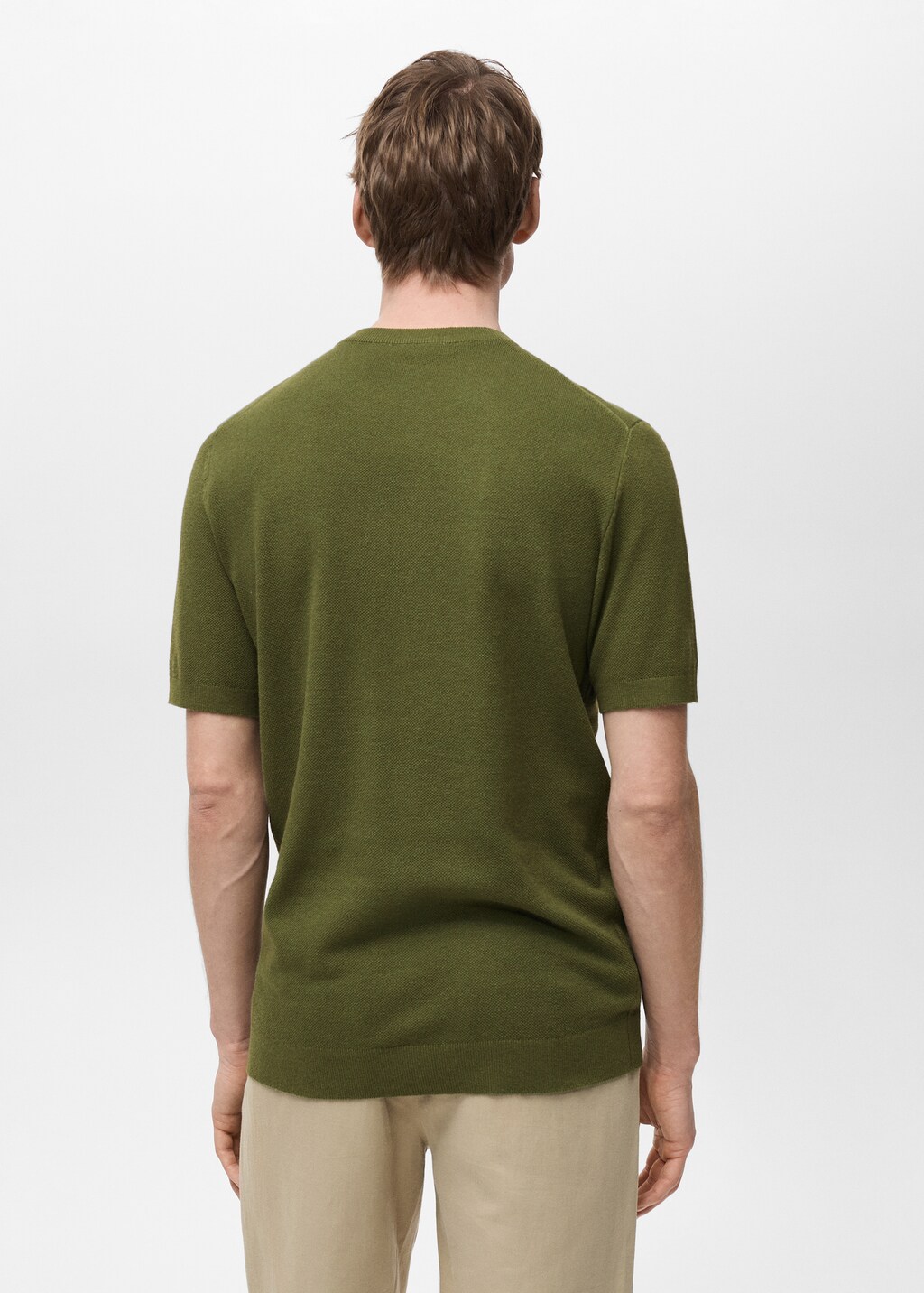 Cotton fine-knit t-shirt - Black