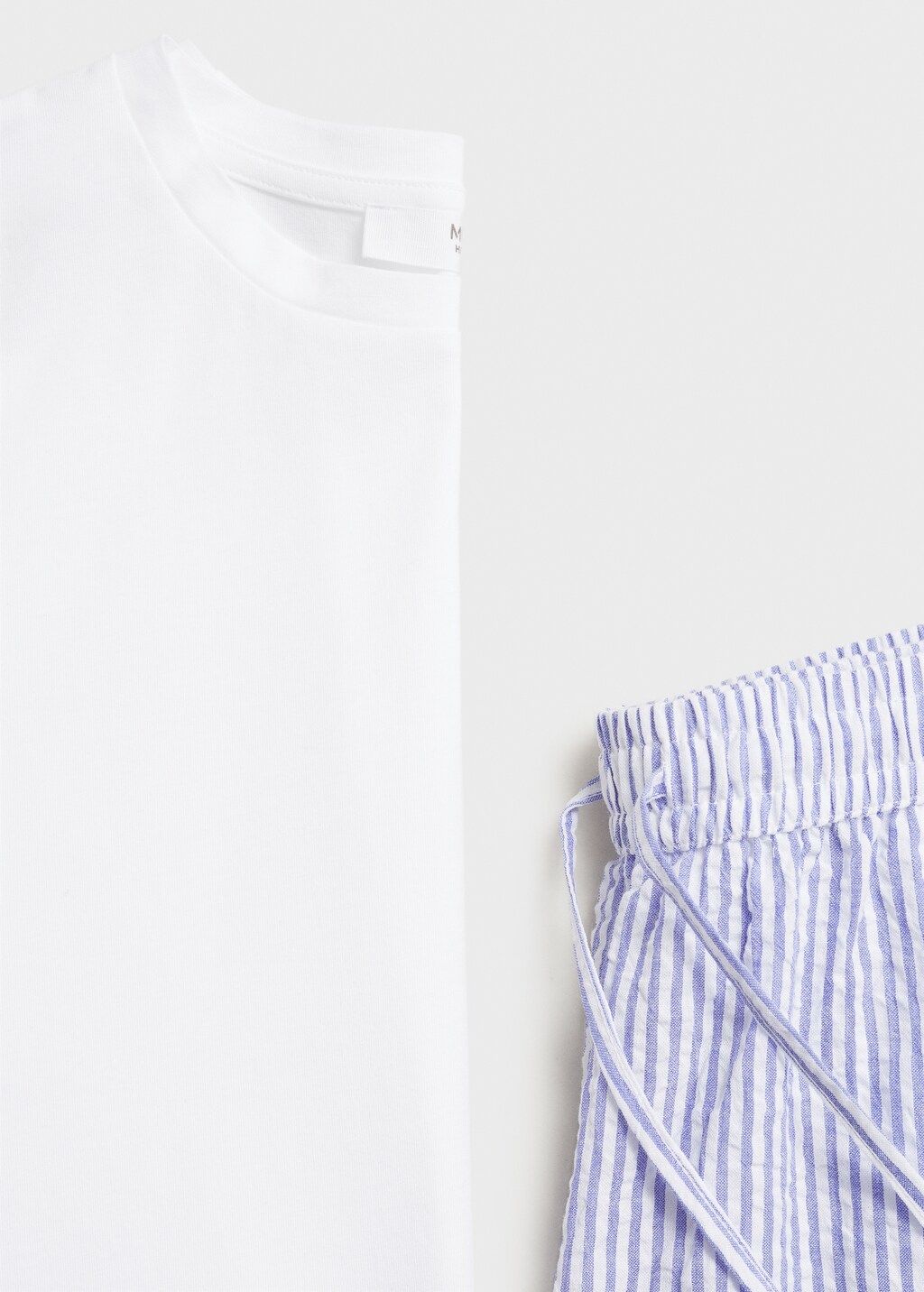 Two-piece striped pyjama set - Medium Brown