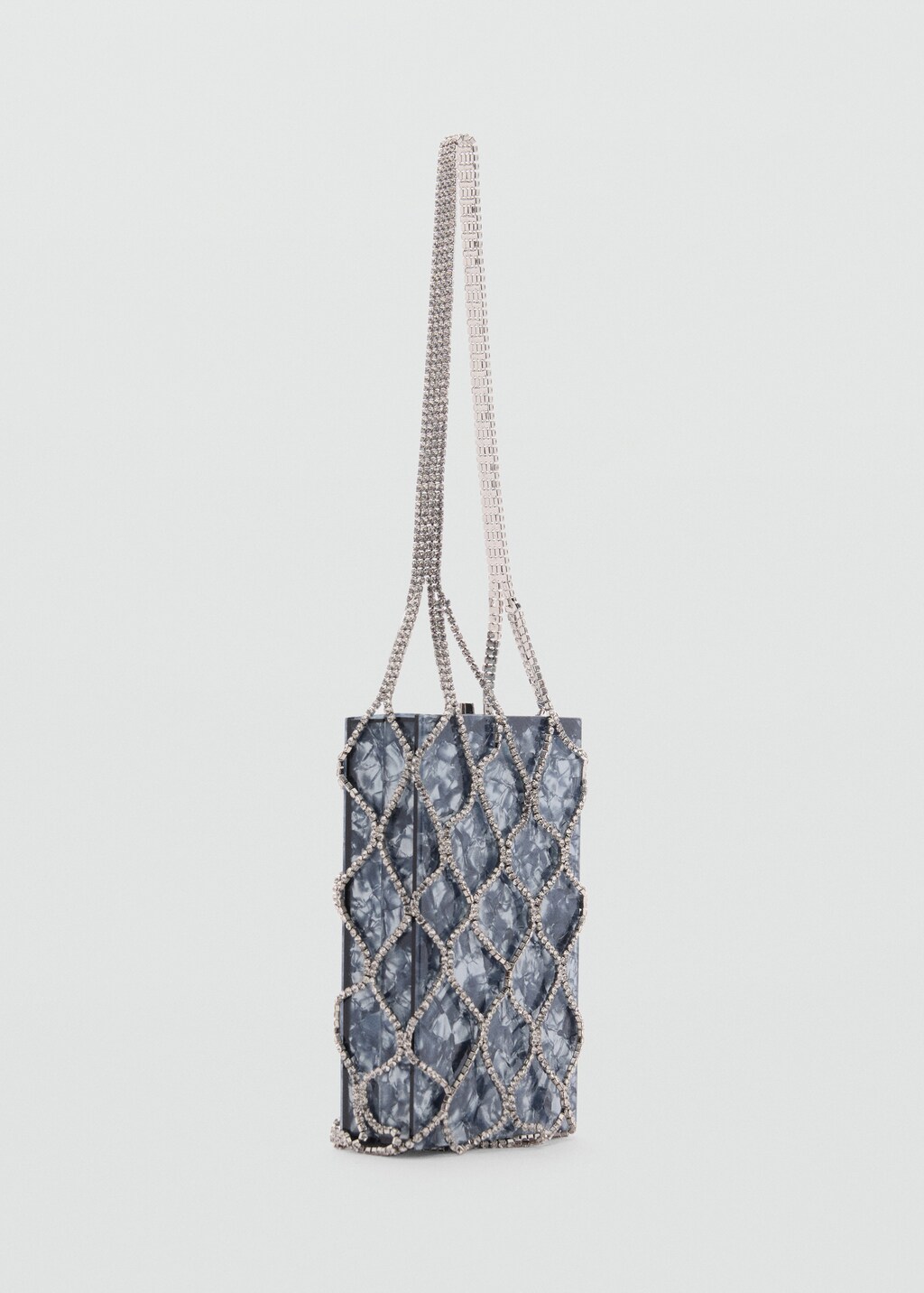 Crystal mesh handbag - Petrol Blue