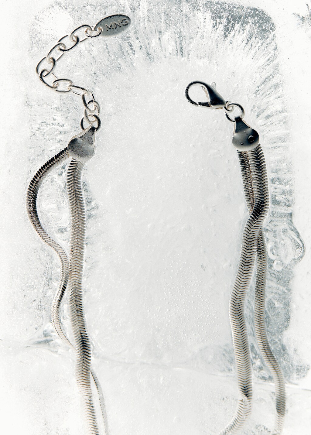 Textured double necklace - Gold