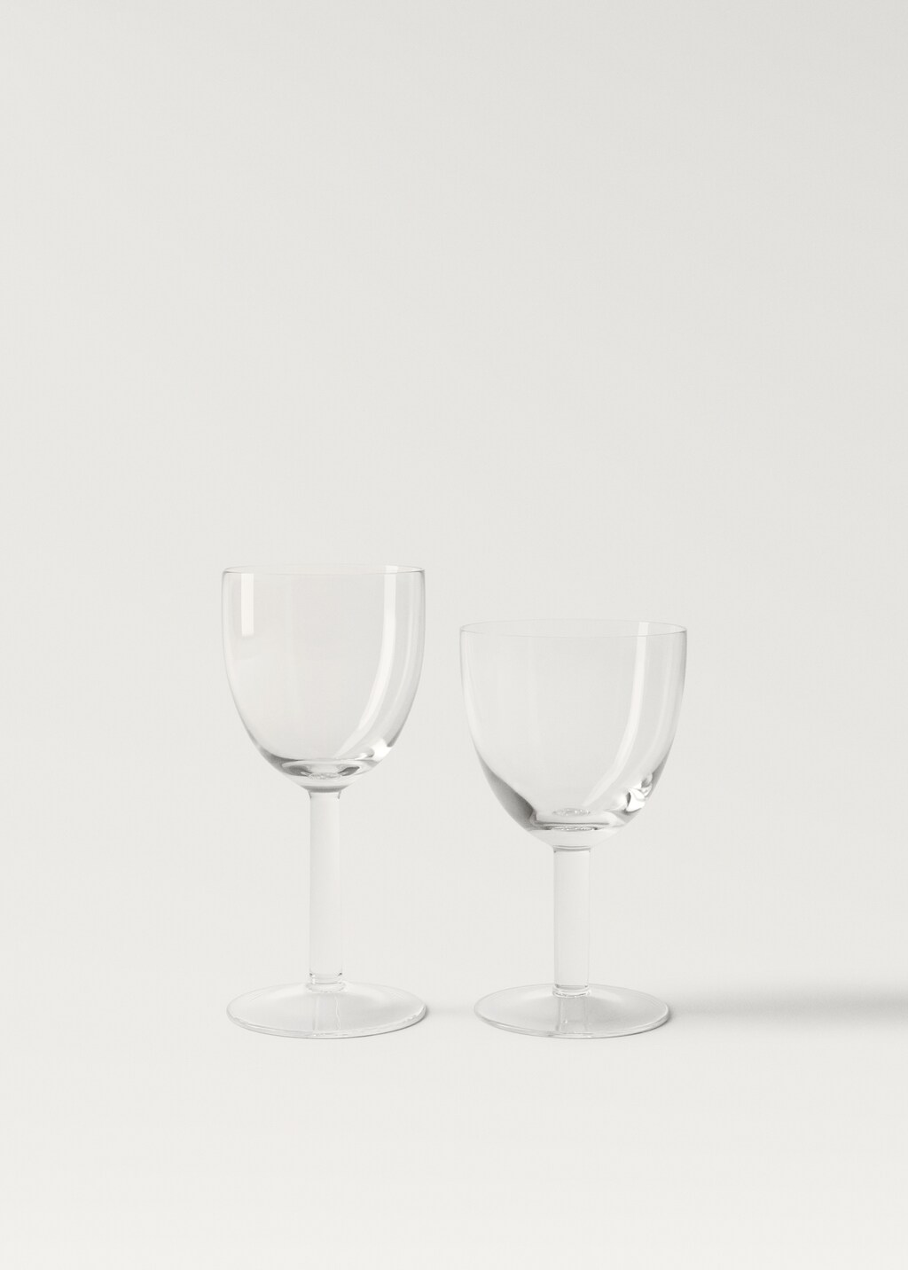 Tall hand-blown stem glass - Ice Grey