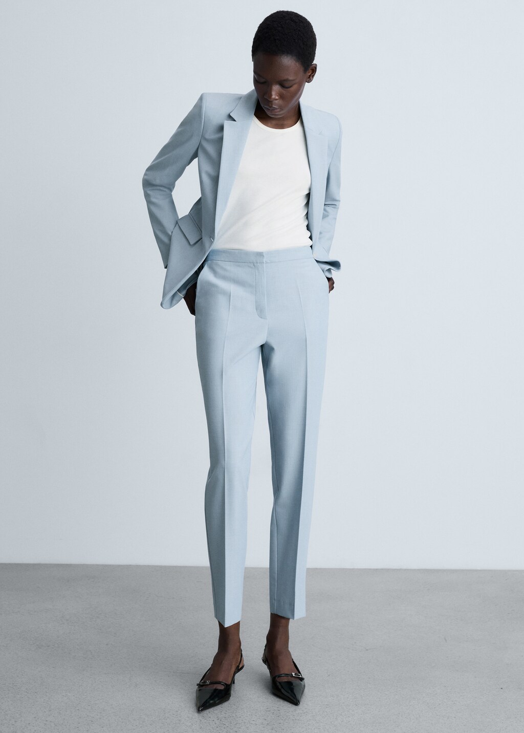 Straight suit trousers - Pastel Pink