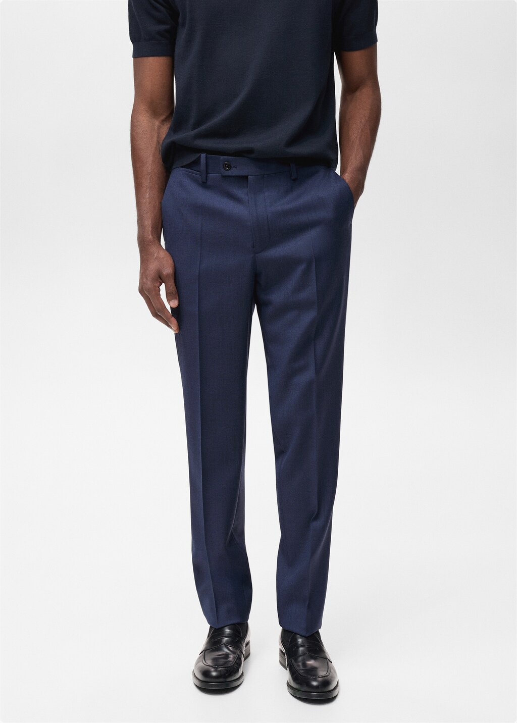 Turin 100% virgin wool suit trousers - Beige