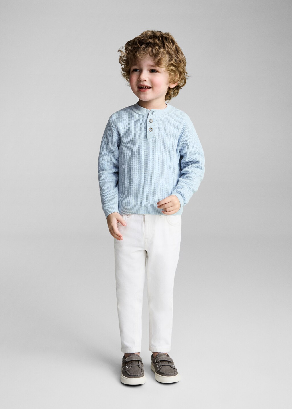 Knitted cotton sweater - Dark Navy