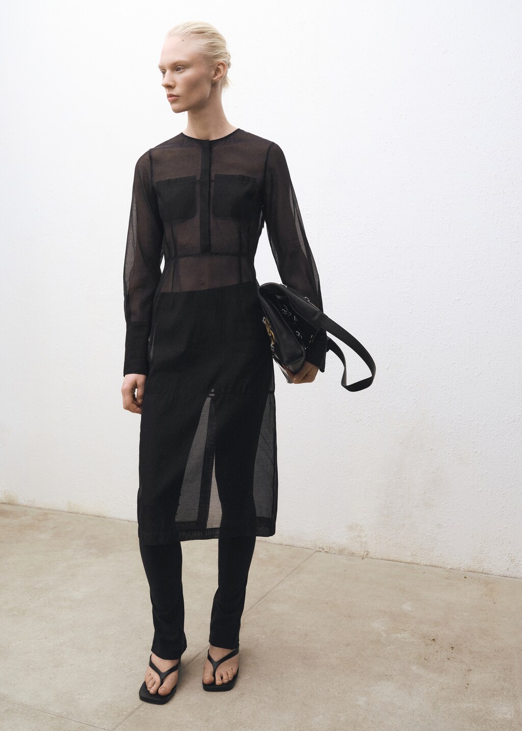 Leggings with zip - Black