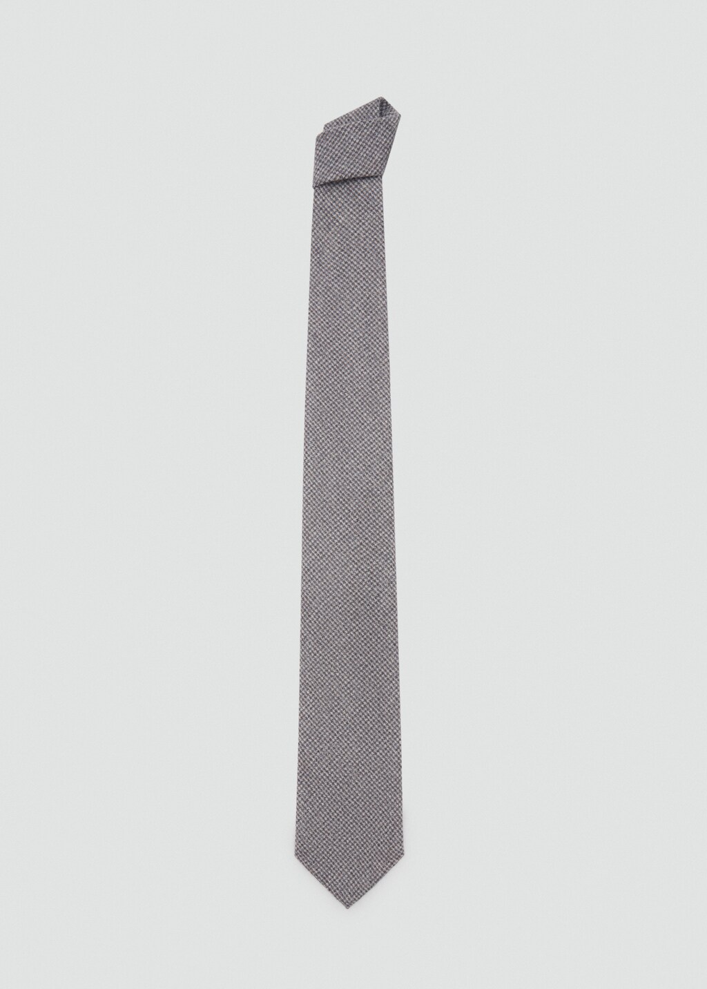 Structured wool tie - Grey