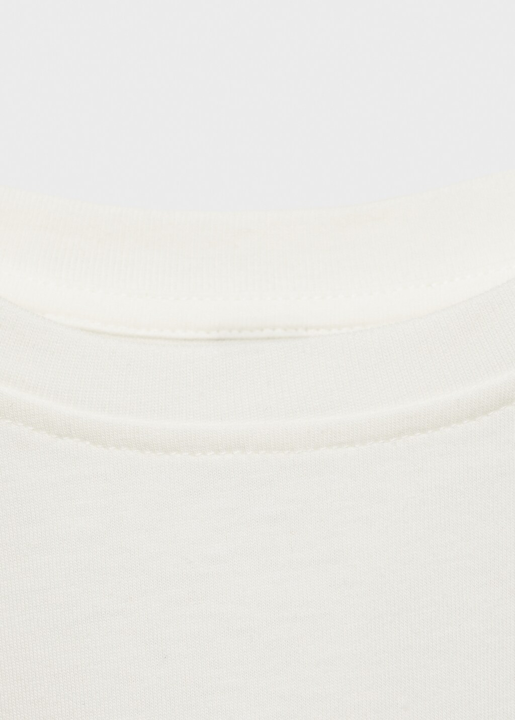 Cotton t-shirt with flower detail - Off White