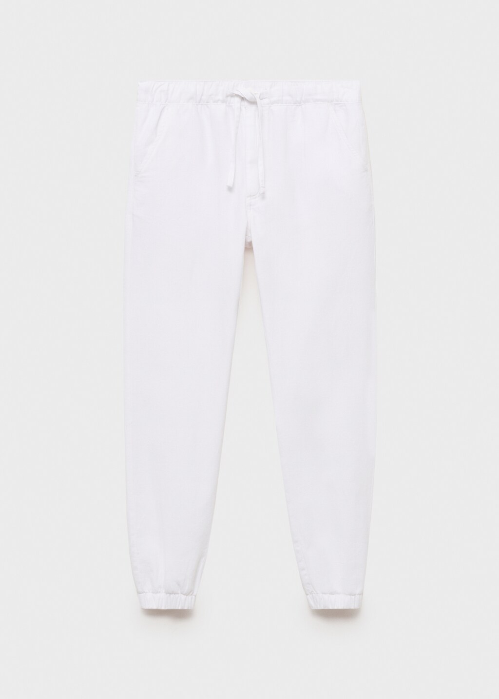 Cotton-linen jogger trousers - Off White