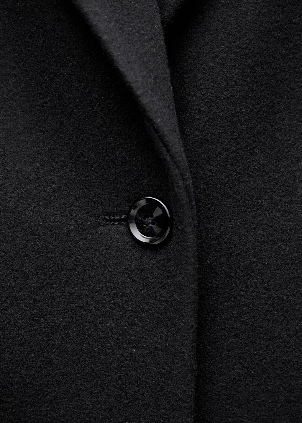 Structured wool coat - Black