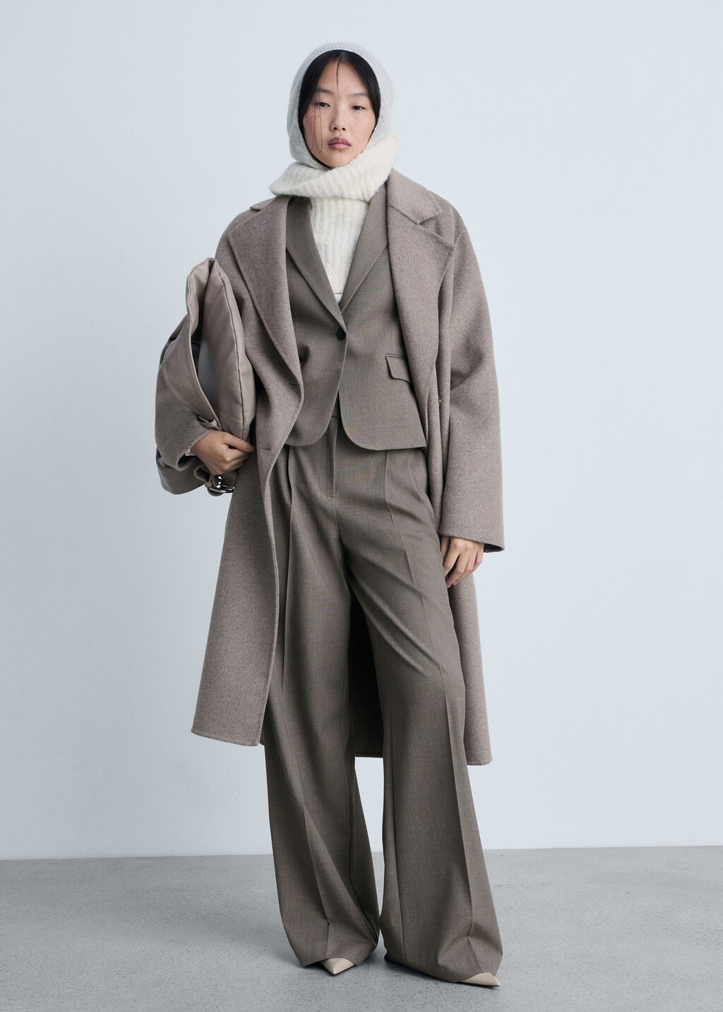 Crop suit blazer - Brown