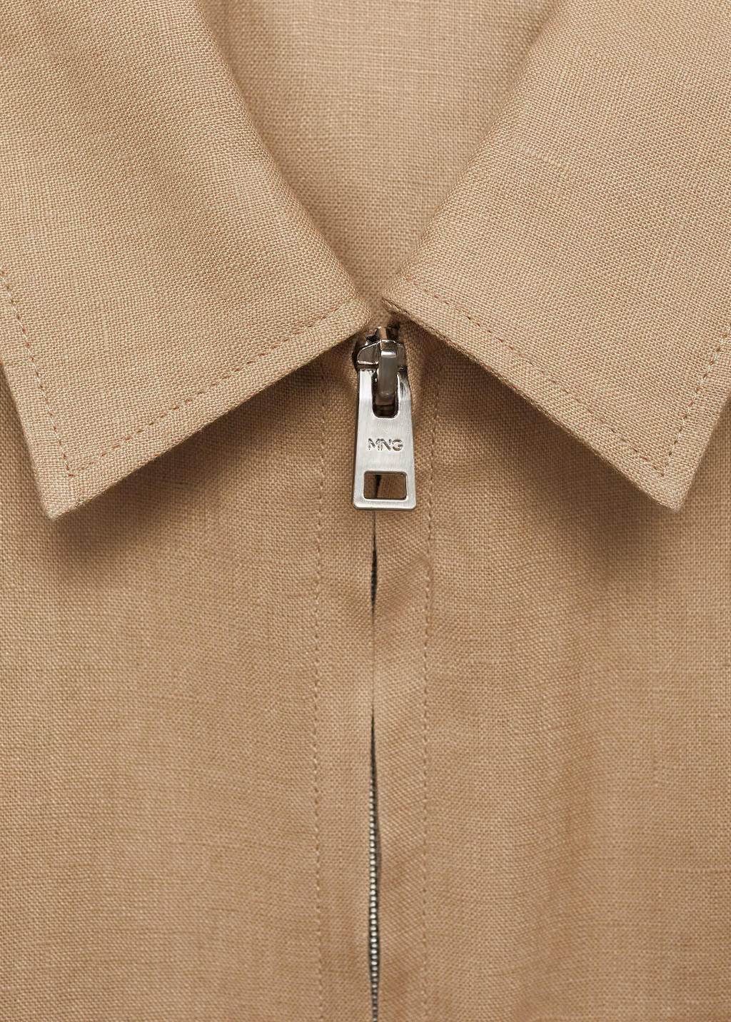100% linen jacket with pockets - Green