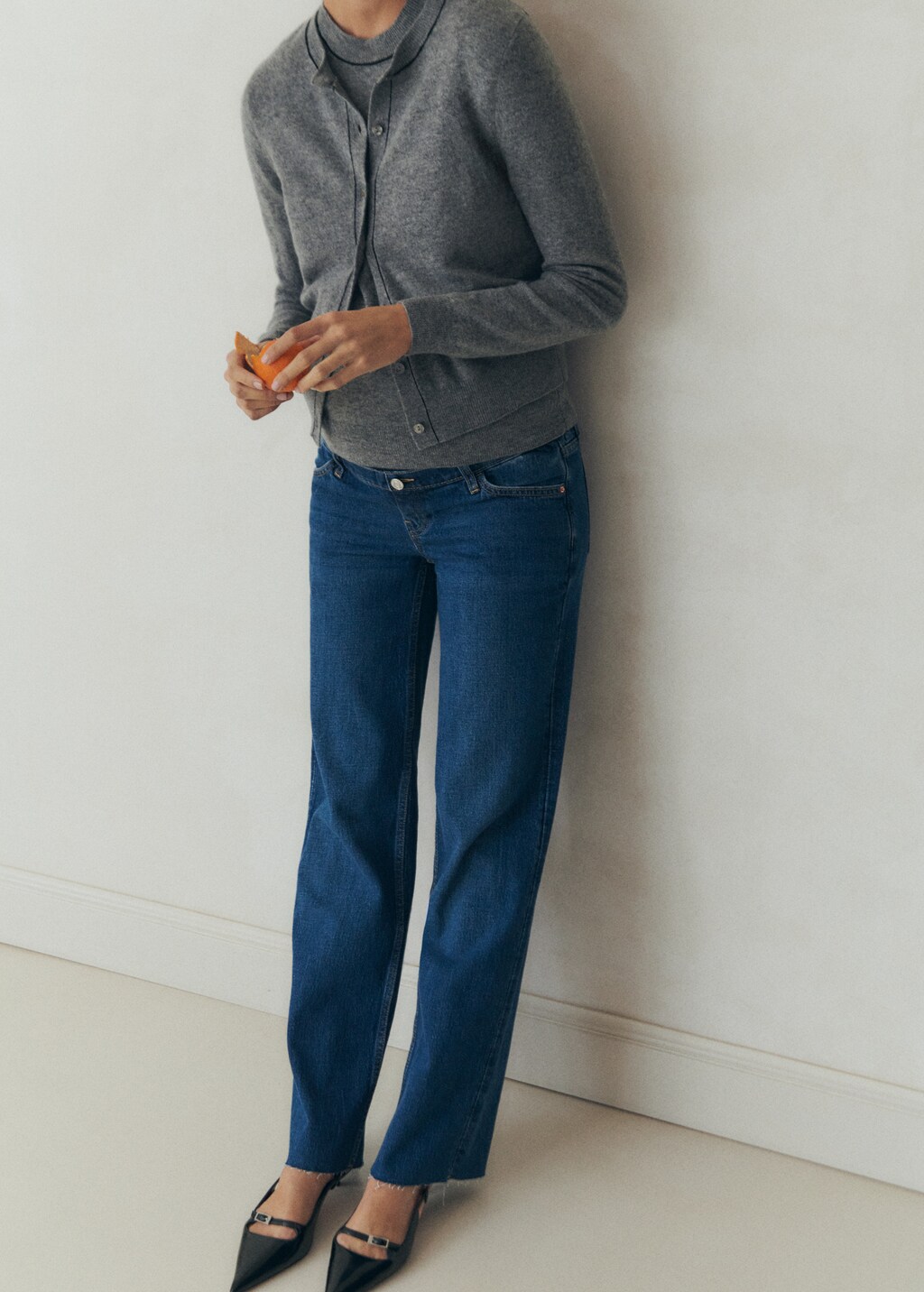 Maternity wideleg jeans - Black denim