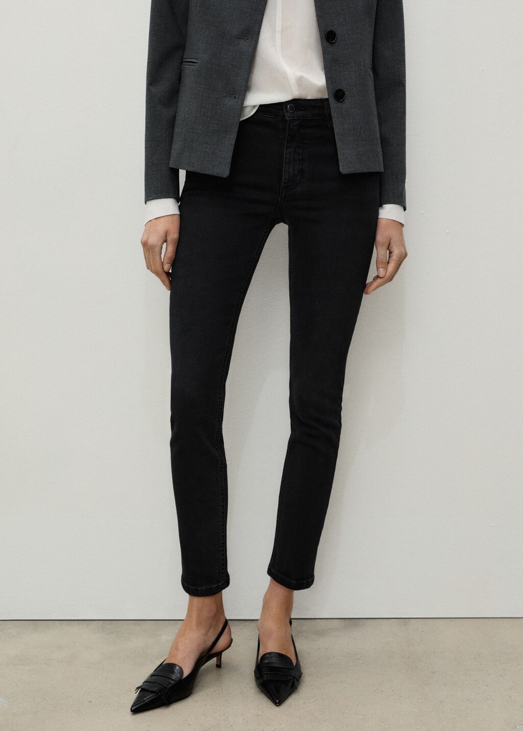 Mid-rise skinny jeans - Dark Blue