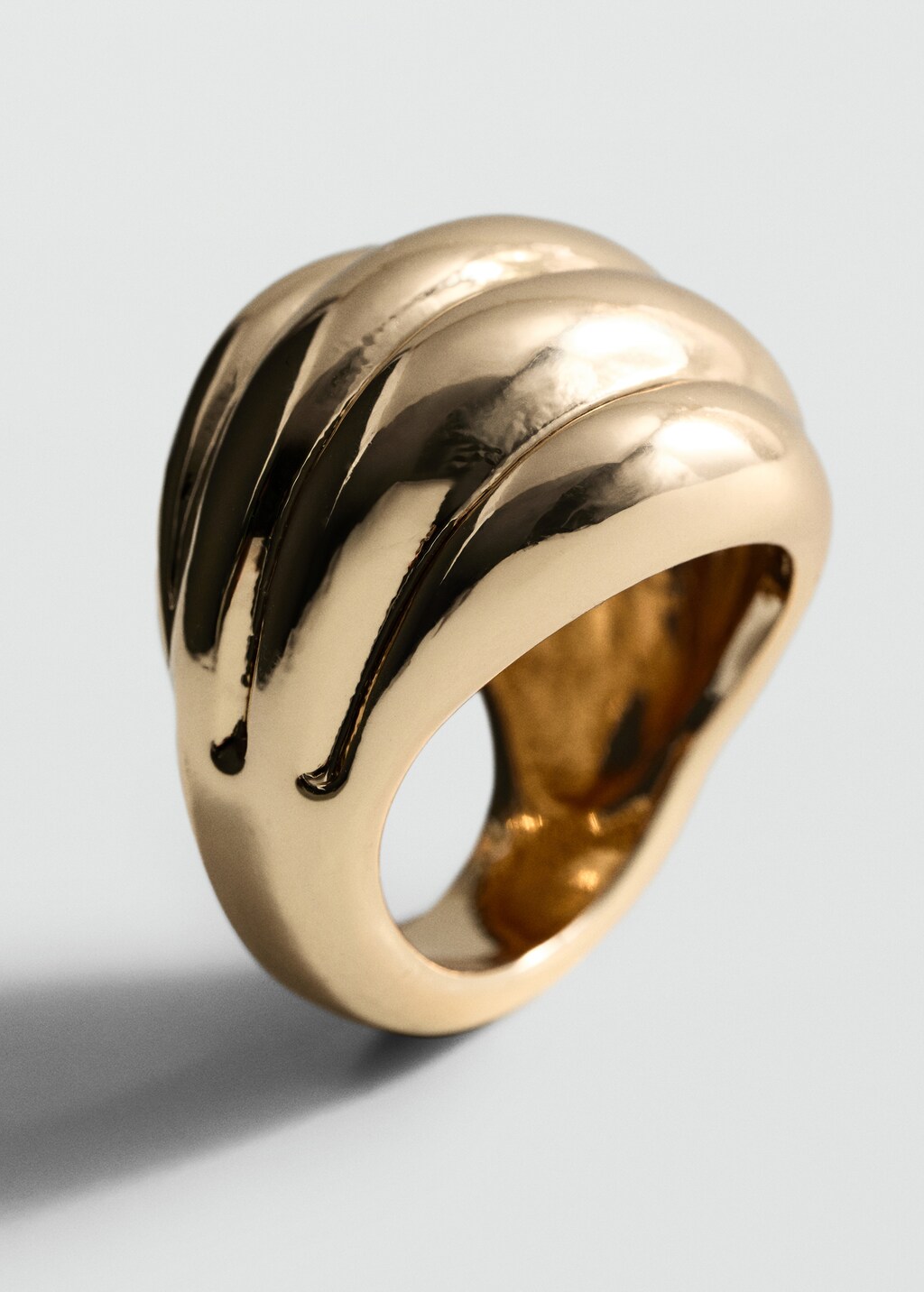 Textured embossed ring - Gold