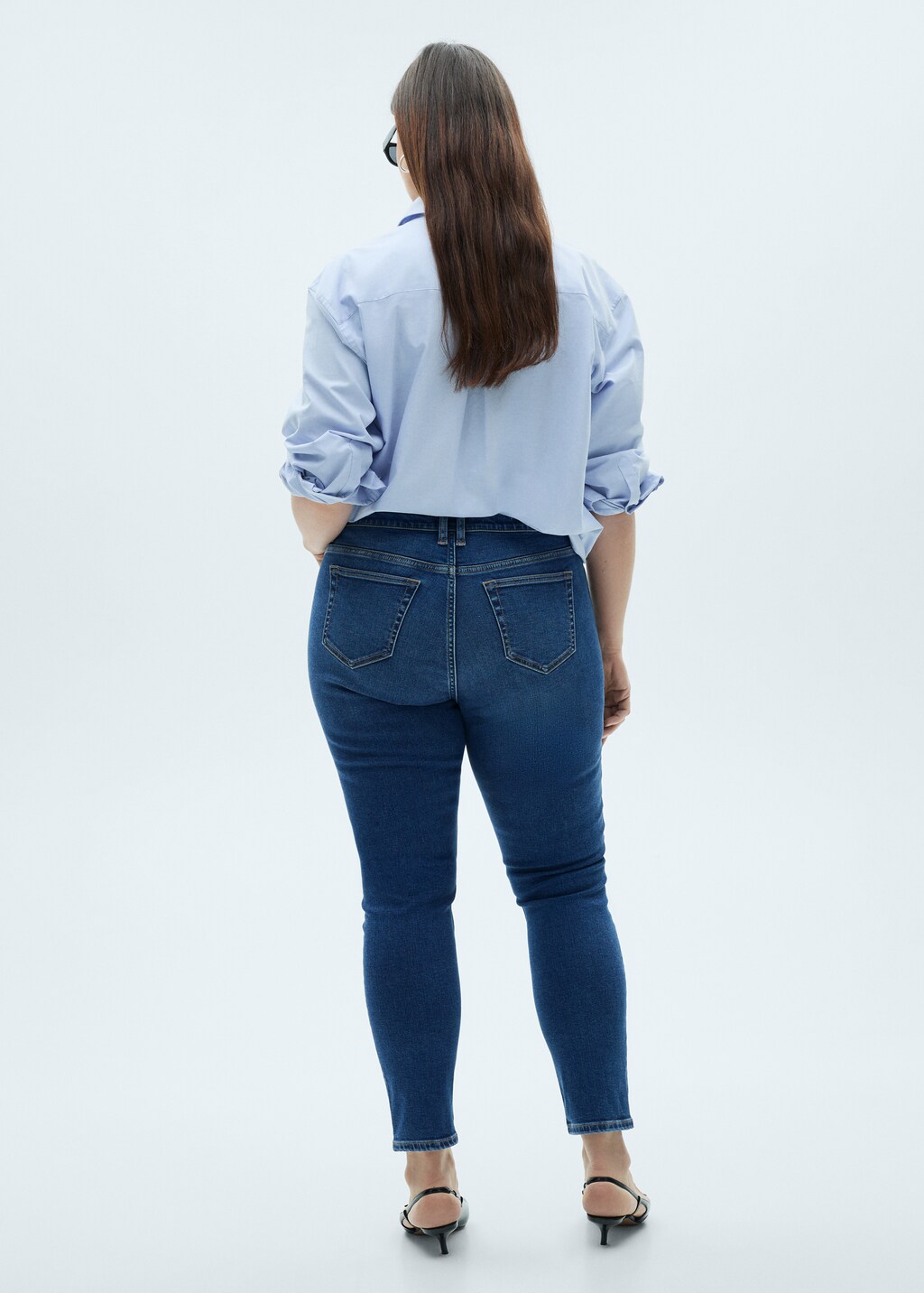 Mid-rise skinny jeans - Medium Blue