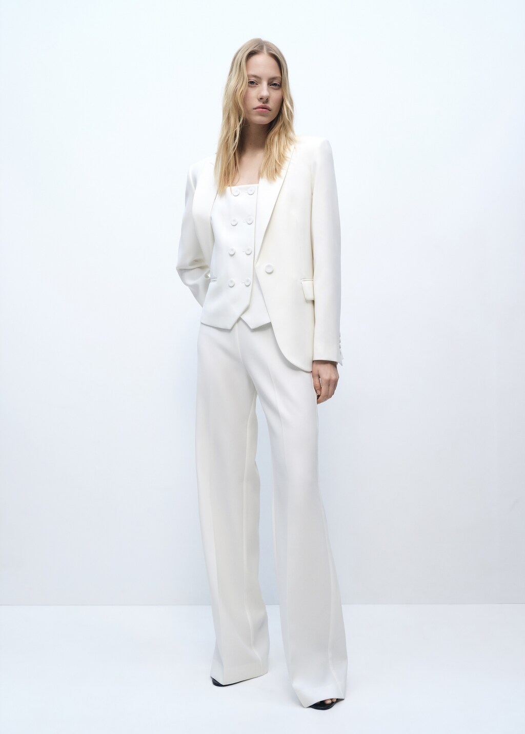 Double-breasted suit waistcoat - Off White