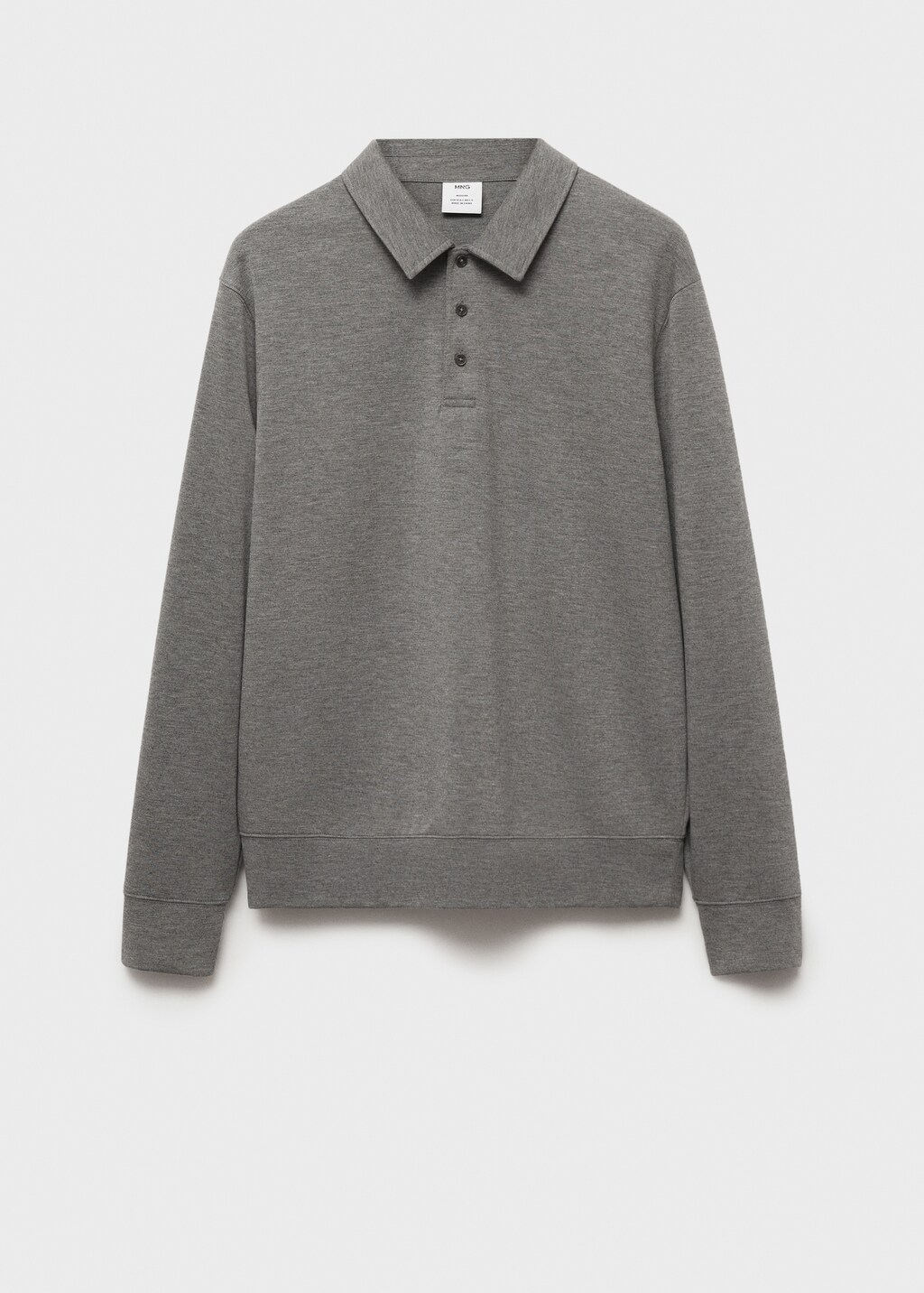 Regular-fit polo sweatshirt - Charcoal