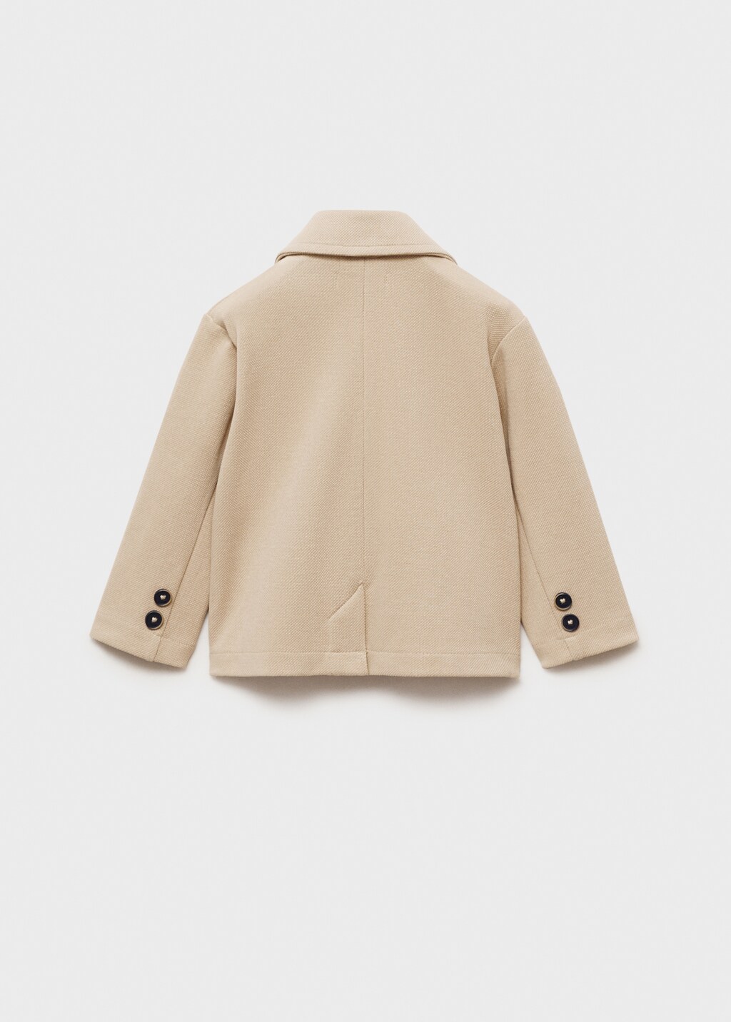 Cotton-blend piqué blazer - Sand