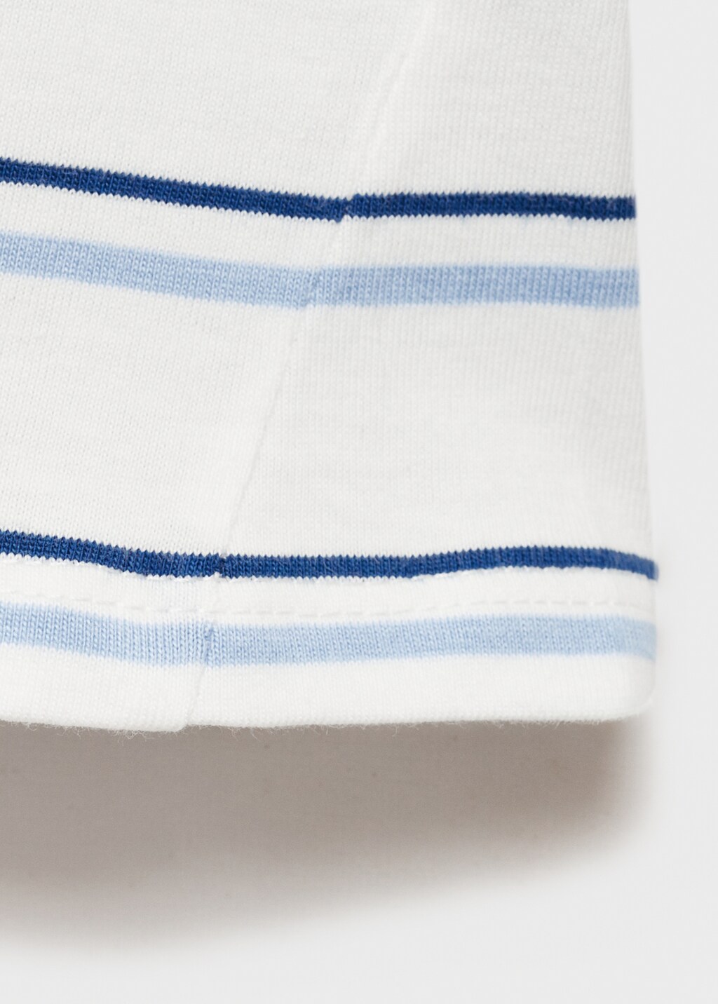 Striped cotton T-shirt - Blue