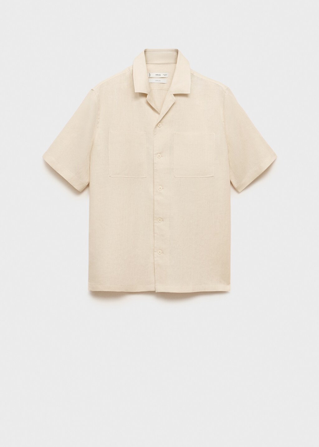100% linen bowling-collar shirt - Green