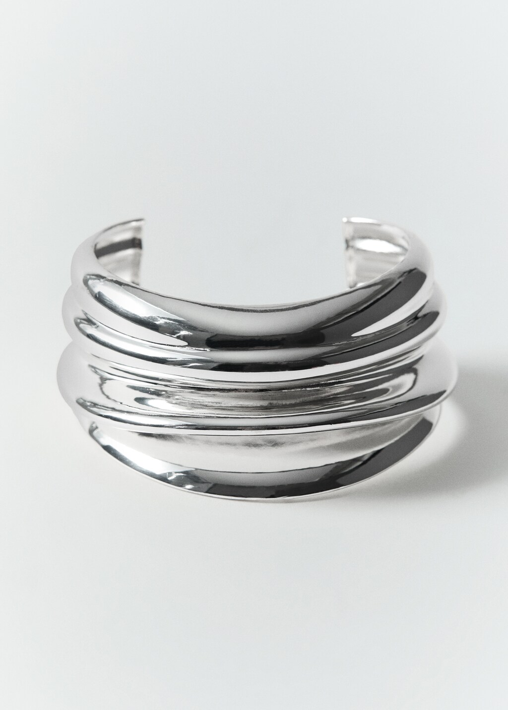 Embossed maxi bracelet - Silver