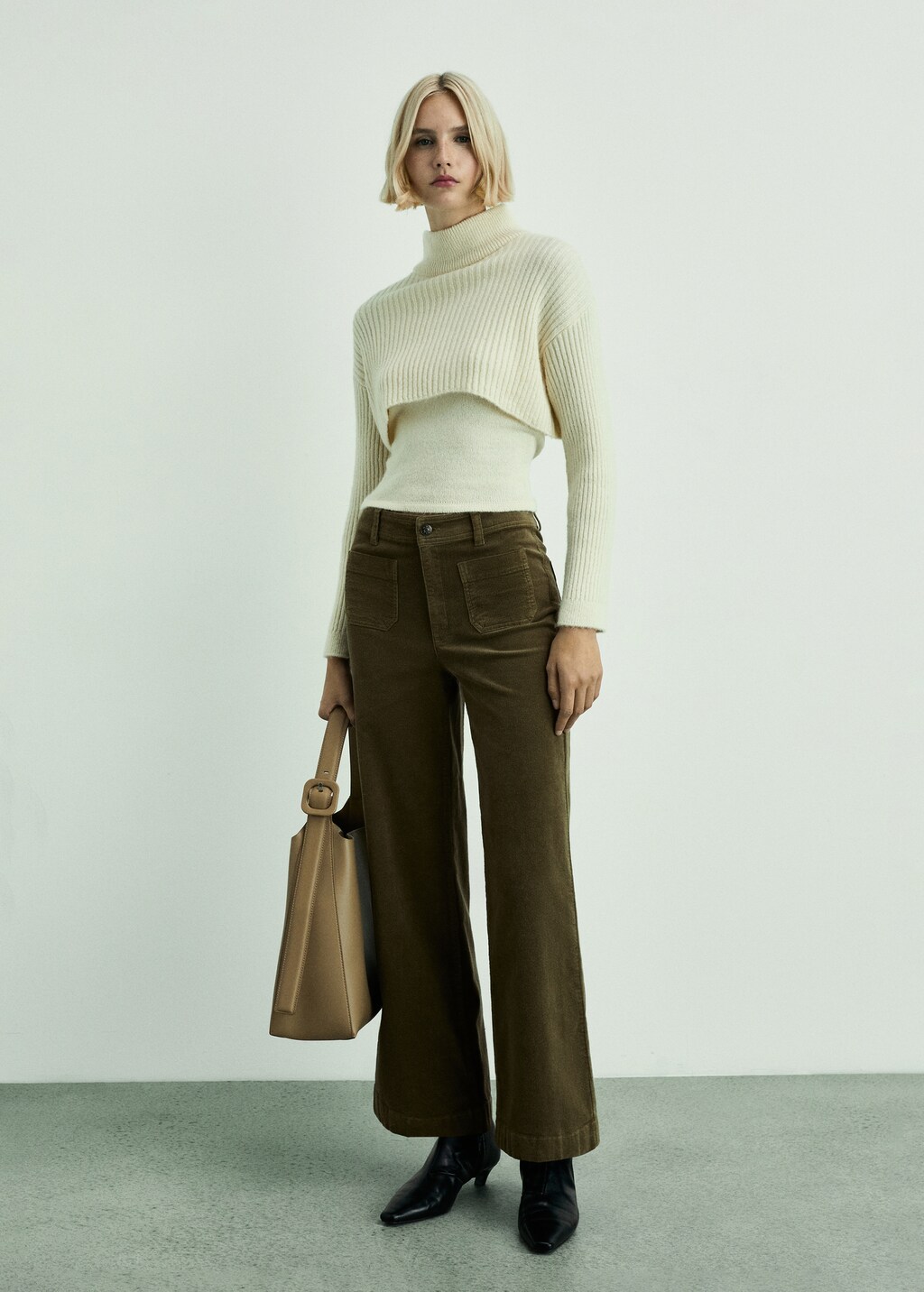 Catherin culotte corduroy trousers - Ecru