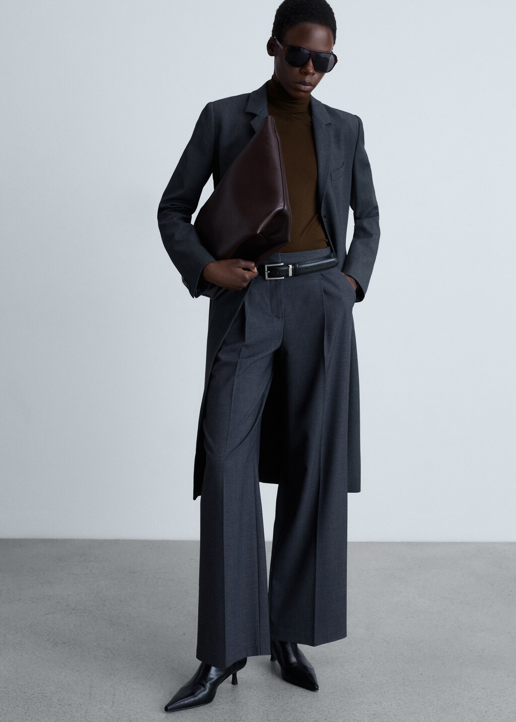 Turtleneck long-sleeved t-shirt - Black