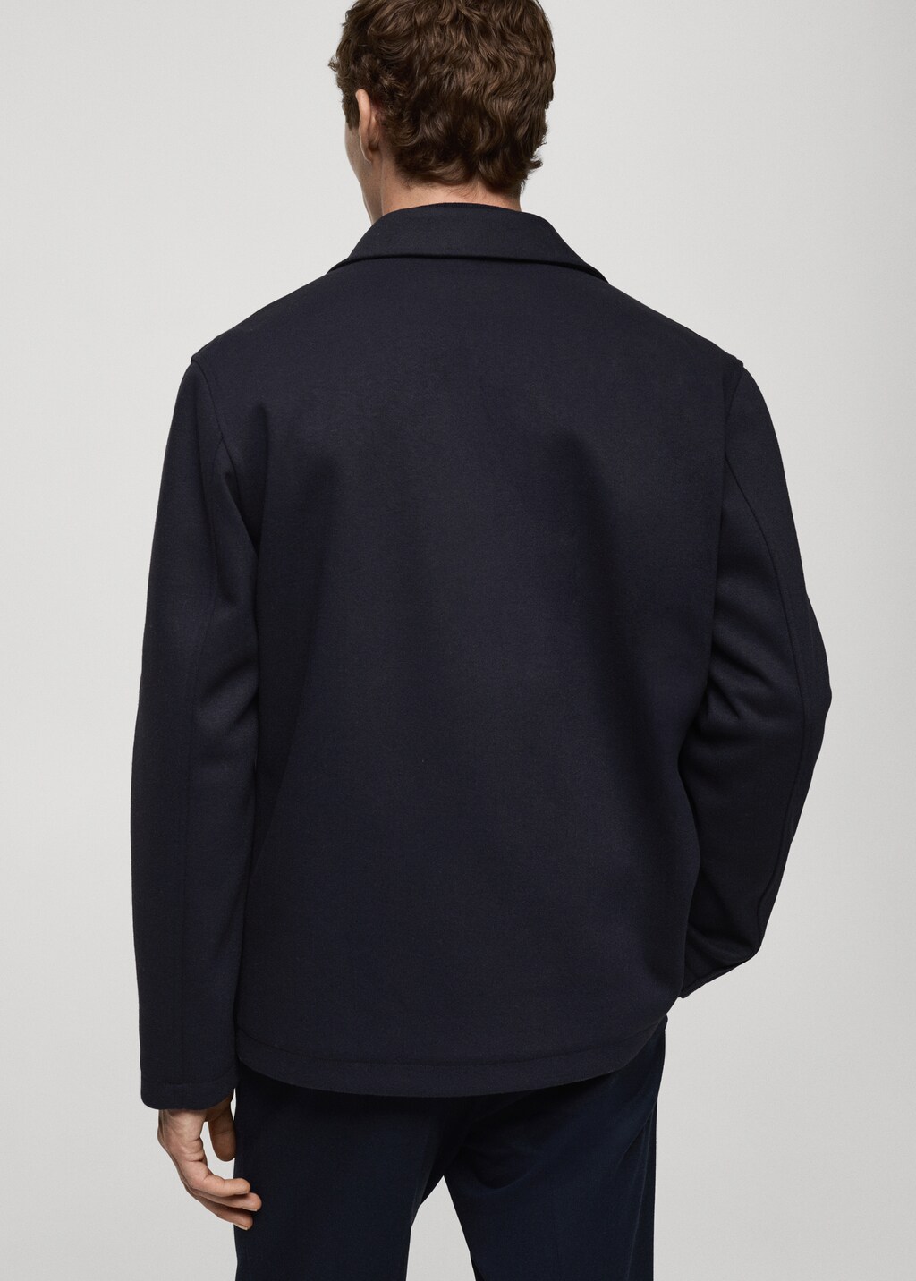 Regular-fit overshirt with pocket - Dark Navy