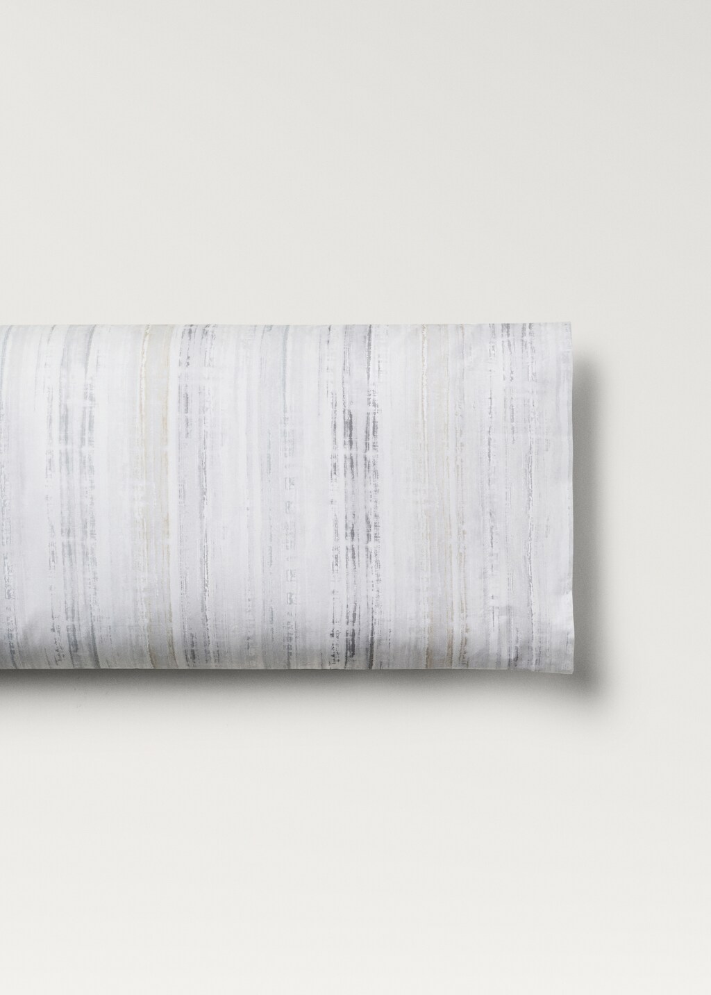 Cotton percale pillowcase with a blurred print, 45x110 cm - Grey