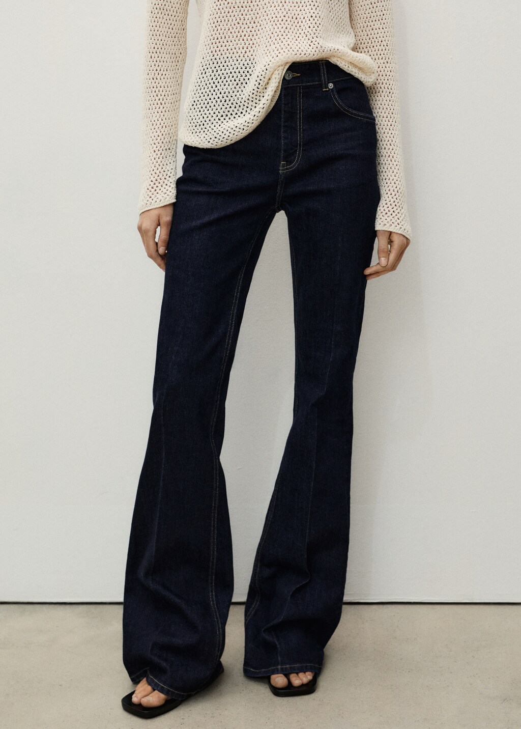 Violeta flare jeans mid rise rinse washed - Open Blue