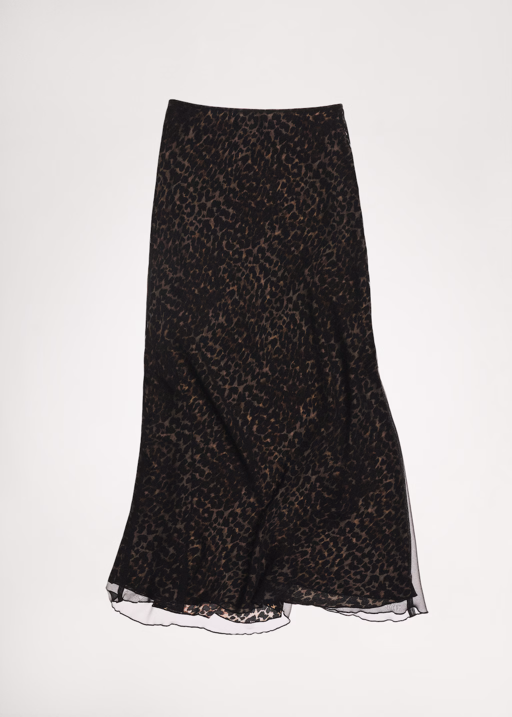 Leopard-print flared skirt - Black