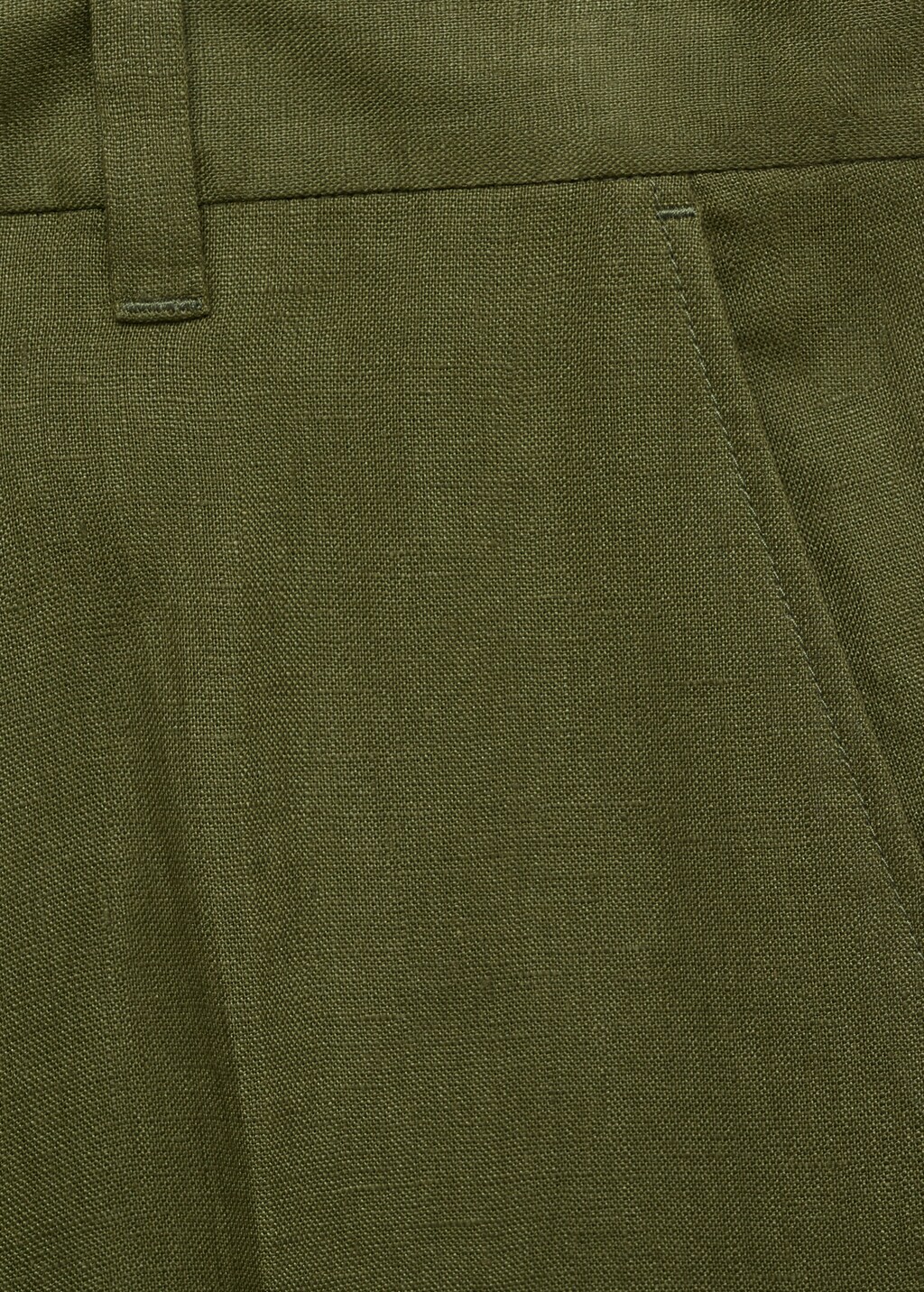 100% linen regular-fit trousers - Black