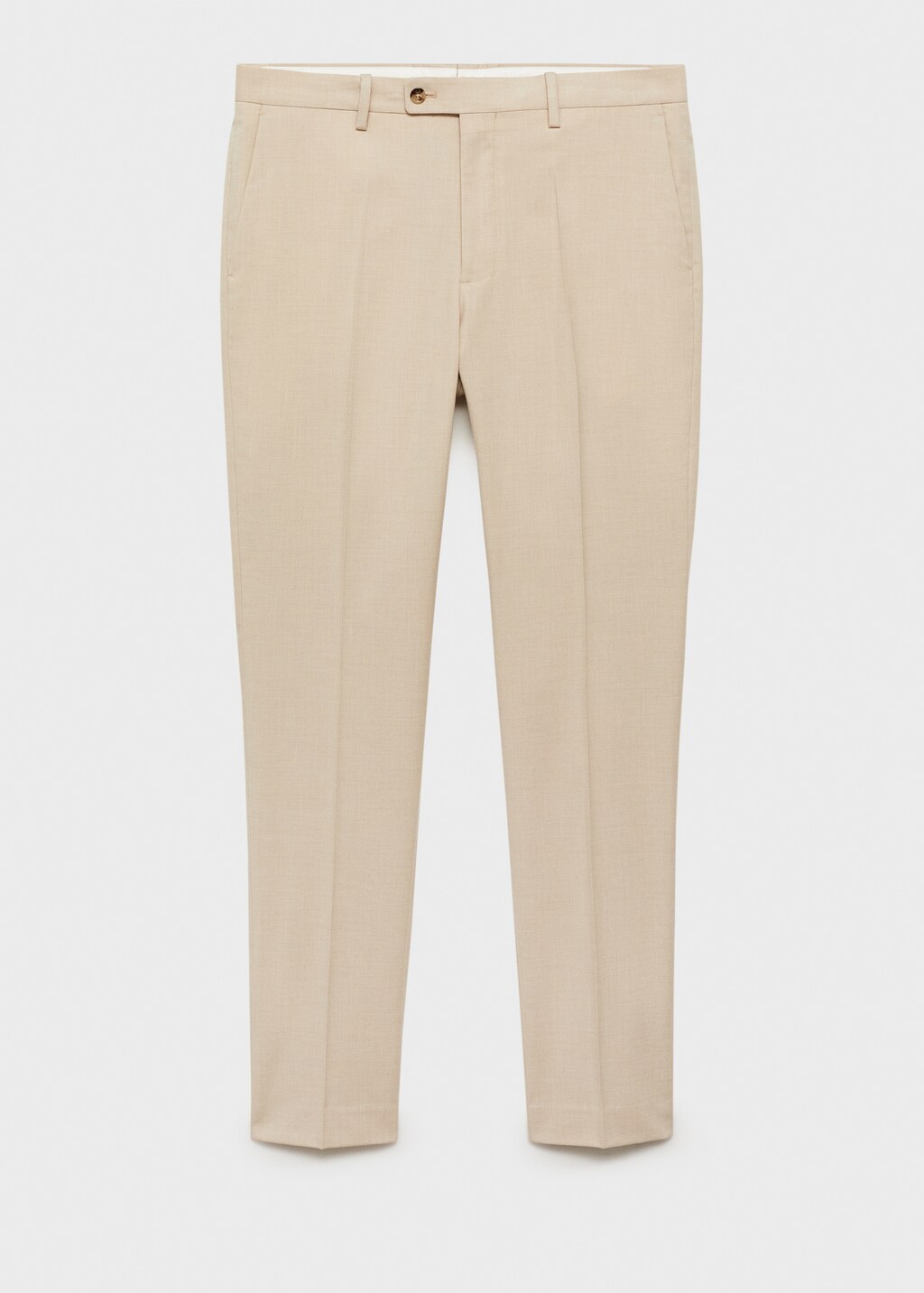 Milan slim-fit suit trousers - Ecru
