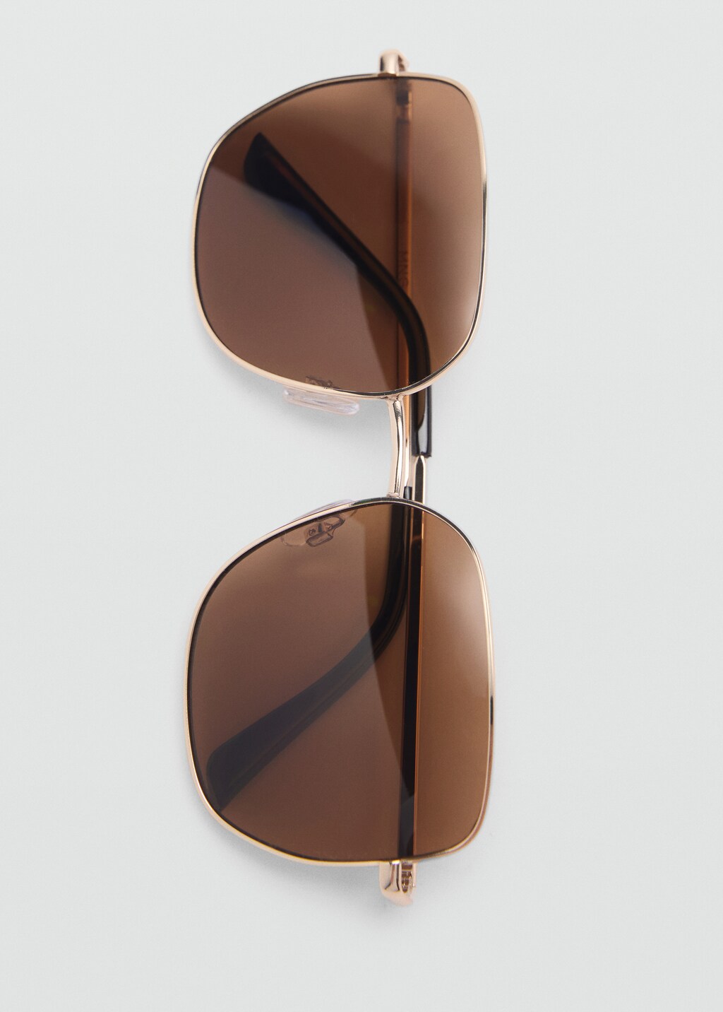Square metallic frame sunglasses - Gold
